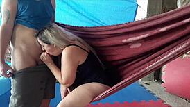 Blonde Cousin Bent Over In Doggystyle Fucking With Ass Gaping And Blowjob On The Net