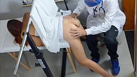 The cheap visit turned expensive when the young amateur went to the gynecologist. The doctor ended up messing with her at the hospital.