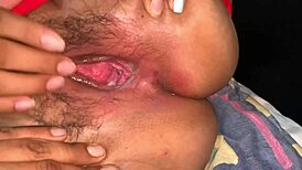 after pounding my curvy mexican neighbor in doggy style, her vagina gapes wide open from the intense anal action