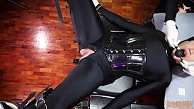 Ugh, I can't believe how Dominafire tied me up and made me squirt so hard with that strapon in our wild Asian lesbian BDSM session.