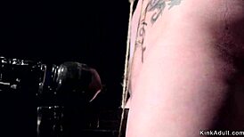 Anal hooked slut in device bondage, pain and pleasure mix