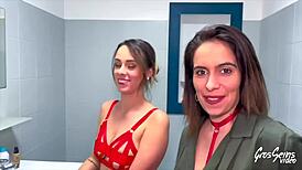 Joy and anita two naughty sex-hungry sluts in lingerie threesome