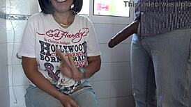 African Boss Tells Turkish Milf to Suck His Big Black Cock for Money