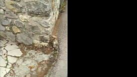 watch this amateur brunette suck dick outdoor in public