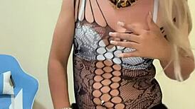 this busty transsexual has maternal milk and she's ready for some fun