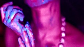 Horny young babe poses on camera while masturbating with dildo in bathroom