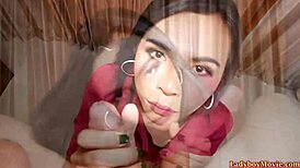 Thai shemale Wan offers a teasing pov blowjob before getting fucked bareback in intense anal action with asian flair