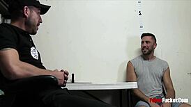 Interrogating Convict's Ass In Hardcore Gay Prison Fucking