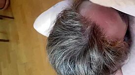 european slave milf gives blowjob in bdsm humiliation