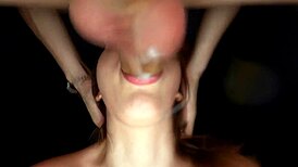 Amateur pov blowjob features deep sloppy throatpie with rough face fucking and cum swallow draining balls dry.