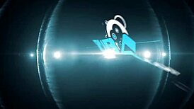 intimate scene on big bed with dahlia sky and richie black