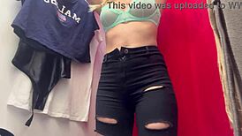 Hidden Camera Captures Milf's Big Tits And Nipples In Dressing Room