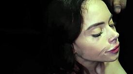 oh jesus, watch this gloryhole cumshot on face and swallow.