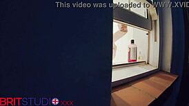 you watch your neighbour strip naked in the bathroom shower