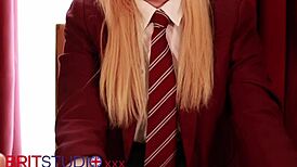 british student flashes upskirt while givin j o i instructions