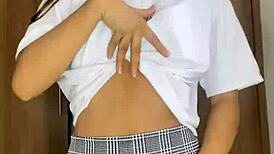 Worship this SMALL PETITE school girl's NUDE body!