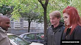 Redhead couple enjoys big black cock threesome with Kaira Love