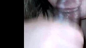 she was so thirsty for his big black cock, she sucked and got the cumshot she craved