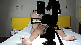 behind the scenes with brunette sophie stephan and her big ass