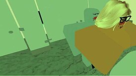 Hey, watch this school nerd sucking cock and getting her pussy pounded in Roblox! 😏