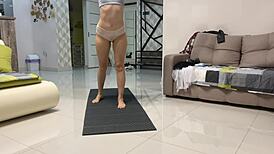 angie elif plays with her pussy after yoga 😘