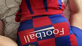 Hot Cheerleader with BIG ASS FUCKS Two Cocks