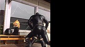 Horny Rubber Babe In XXL Action!