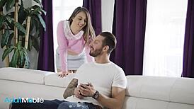 Freya parker enjoys quinton james long thick cock while alex listens to their pleasure