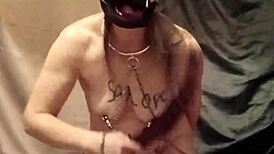 Slave f humiliated with anal defilement