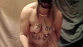 Slave f humiliated with anal defilement