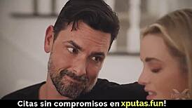 Two guys double penetrate hot blonde spanish sub 🔥