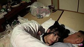 Petite asian virgin teen 18+ seduced to first suck by old ugly guy overnight! Uncensored japan porn action!