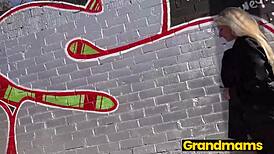 Granny hunts cock in wrong places