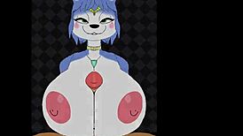 Krystal And Fox Mccloud Engage In Intense Titty Fuck With Monster Cock!