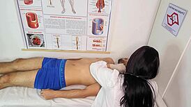 nurse makes me have a very hard erection, oh no!