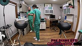 the procedure unfolds with doctor tampa and doctor aria nicole examining the patient in a hospital room. intriguing details from behind the scenes in florida.