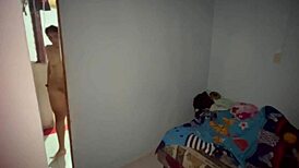 shy girl gets wet by stepfather, stepsister joins