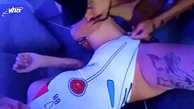 Rei Ayanami Cosplay Blowjob Cum In Bodysuit