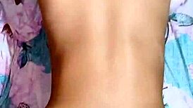 Latina girlfriend bent over for doggystyle creampie