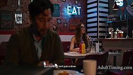 Desperate teen 18+ Katie Kush fucks loan officer roughly.