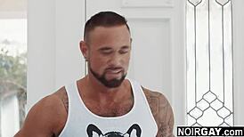 Does this white hunk fuck his black ex-boyfriend's ass hard?