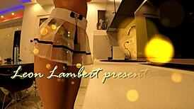 tall latvian redhead lilly shows ass and tits in kitchen 😍