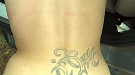 Streetwalker rides in truck before outdoor encounter