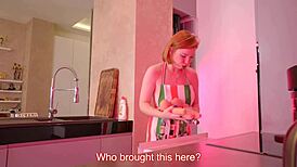 squirting on the kitchen table 😜