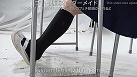 socks fetish with shoes and feet touches