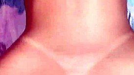 Latina girlfriend bent over for doggystyle creampie