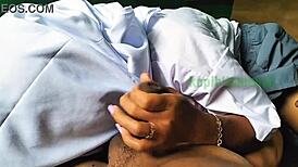 Indonesian high school girl explores oral skills in an intriguing close-up friend encounter