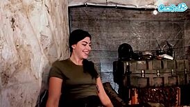 two lesbian soldiers fingering on webcam?