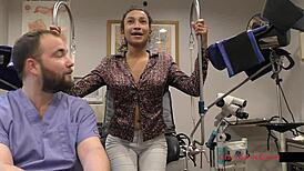 Intriguing behind the scenes of tampa university entrance physical with miss mars spreading