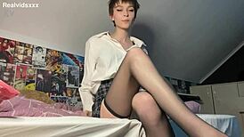 Watch This Skinny Beauty Rub Her Sweet Pussy in Panties and Try Not to Cum Yourself